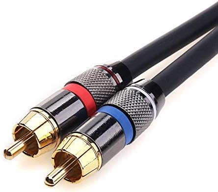 TISINO 1/4 RCA Kábel, egy centivel AVR-RCA Audio Kábel 6.35 mm-es Sztereó Jack, hogy Kettős RCA Helyezze be a Kábelt Y Elosztó Cabl