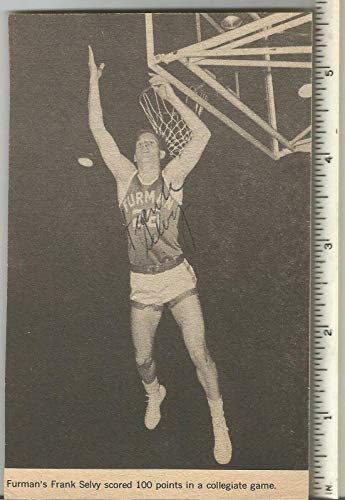 Frank Selvy Furman Univ Aláírt/Dedikált 3.5x5.5 B/W Magazin Fotó 150594 - Dedikált NBA Magazinok