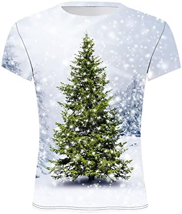 XXBR Karácsonyi Katona Rövid Ujjú T-shirt Mens, karácsonyfa Nyomtatott Sleeve Tee Maximum Haza Fél Alkalmi Tshirt