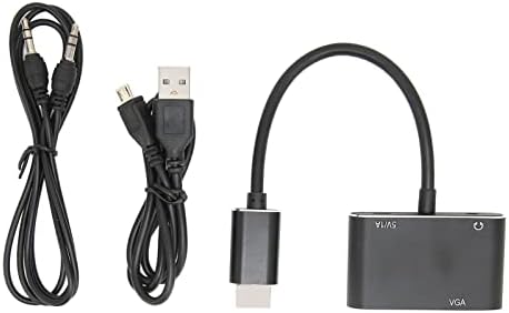 Dpofirs 4K-HDMI Adapter(Szinkron Átvitel) HDMI-VGA Elosztási Projektor, TV, Hangfal, Fejhallgató Erősítő