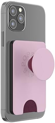PopSockets PopWallet+ a MagSafe: Telefon Tapadást, Pénztárca Hitelkártya, Cserélhető, Rózsaszín Pirosítót