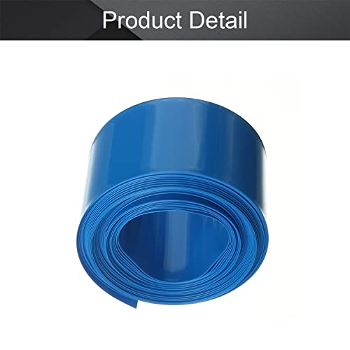 Othmro Akkumulátor Pszichiáter Wrap PVC Hő Zsugorodó Cső Lapos Szélesség 29.5 mm, Hossza 5m Nagy Akkumulátor Power Kék