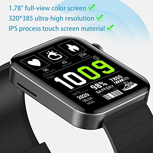RAFIKI Okos Nézni, 1.78 - Os Képernyő, IP67 Vízálló Lépésszámláló Smartwatch, Kompatibilis az iOS illetve Android Telefonok, Smartwatch