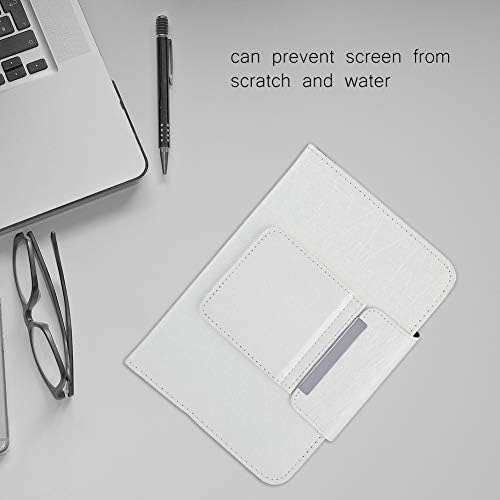 Bluetooth Billentyűzet Esetben, PU Bőr Védő burkolat Bracket 7 hüvelykes Tablet, Mobiltelefon(Fehér)