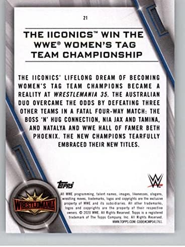 2020 Topps WWE Női Részleg 21 A IIconics Hivatalos World Wrestling Entertainment Trading Card Nyers (NM vagy Jobb) Feltétel