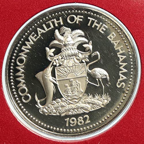 1982 B 1982 BAHAMA-szigetek Brit POINCIANA VIRÁG Vintage RÉGI $1 Jó Hitelesített