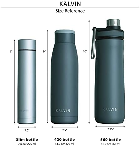 Kälvin Szigetelt Üveg Víz, Ezüst, 7.6 oz (225ml) - Rázd meg, hogy Aktiválja Kéz Melegebb & Jég, BPA Mentes, melegvizes Palack