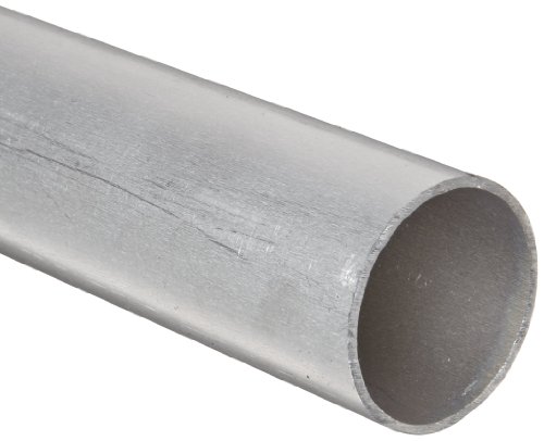 RMP 6061-T6 Alumínium Kerek Cső, 2 OD x .125 Fal 48 Hossz, Extrudált, Csiszolatlan (Malom) Befejezés