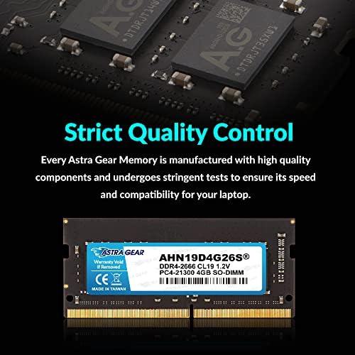 Astra-Felszerelés 4GB(1x4GB) 2666Mhz DDR4 nem pufferelt Non-ECC so-DIMM Frissítés Laptop Notebook Memória Ram 1.2 V CL19 260-Pin(AHN19D4G26S)