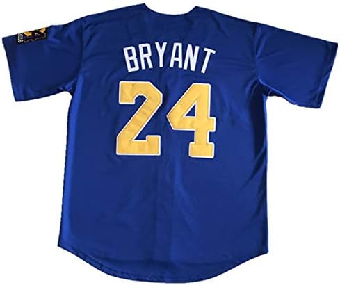Férfi 8 24 Bryant Retro Baseball Jersey Hipszter Hip-Hop Ing, Fekete-Kék