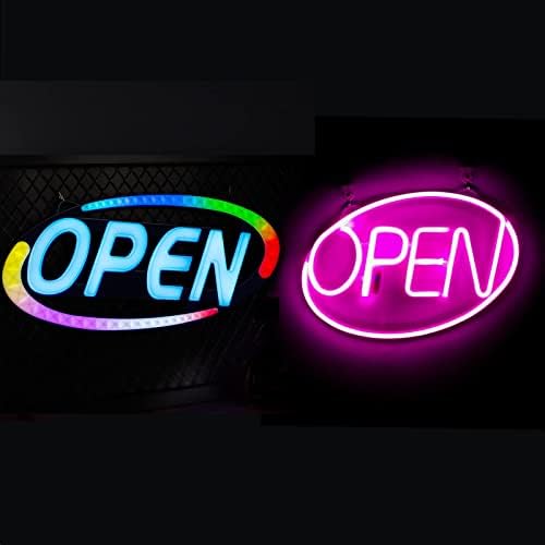 Rózsaszín Nyitott neon Sign + Fekete, Nyitott neonreklám