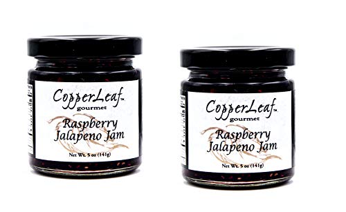 CopperLeaf Ínyenc Málna Jalapeno Jam - Két Csomag - Friss - Csak Természetes Tartósítószer - Két 11 oz Üvegek