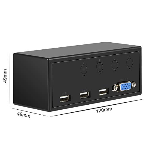 Rybozen KVM Switch VGA, 4 Port 4 1 1080P @60Hz a DDC 4 Számítógépek, Pc-k, Laptop, Asztali Megosztási egy Kijelző Monitor, Egér, Billentyűzet,