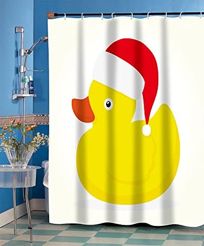 Mikulás A Város Karácsonyi Szövet zuhanyfüggöny - a jóságos Mikulás Cseng A Csengő, Városra Xmas zuhanyfüggöny