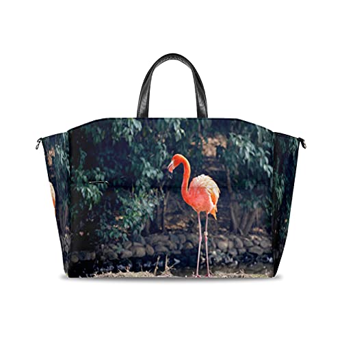 Táskát Cipel Flamingo Fa Levelei Multifunkcionális Babakocsi Szervező Vízálló Anyu Táskák Pelenka Utazás Táskák, Állítható Tépőzáras