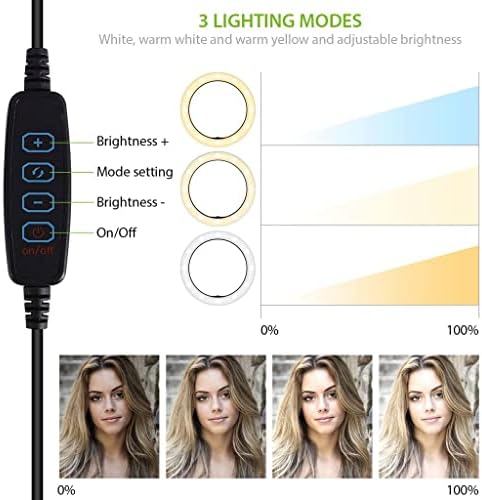 Világos Kereteket Gyűrű Tri-Color Light Dolgozik a Samsung SM-J320P 10 Hüvelykes Távoli Live Stream/Smink/YouTube/TikTok/Video/Forgatás